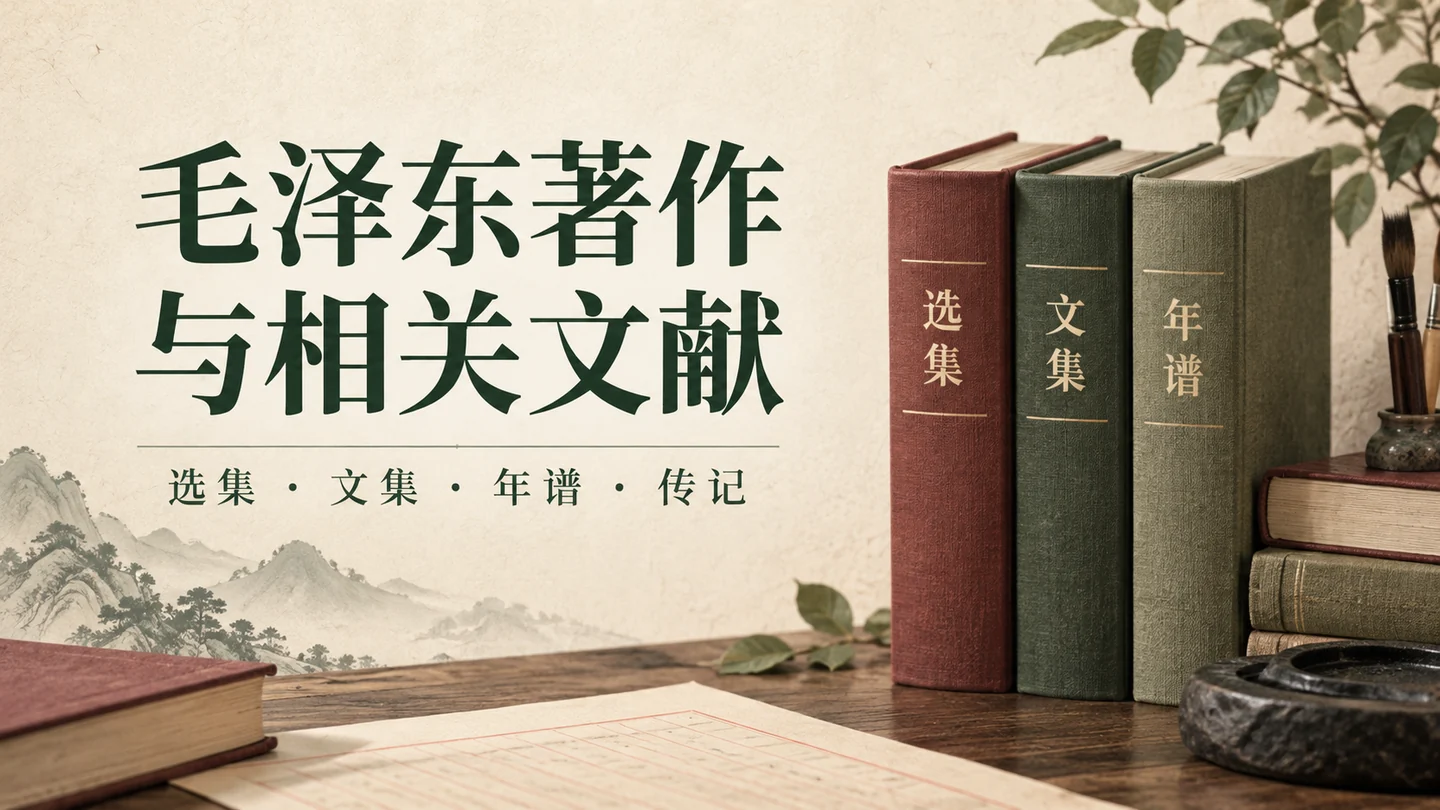 毛泽东著作与相关文献：157份资料、14个系列，涵盖选集、文集、年谱、传记、诗词与读书研究。
