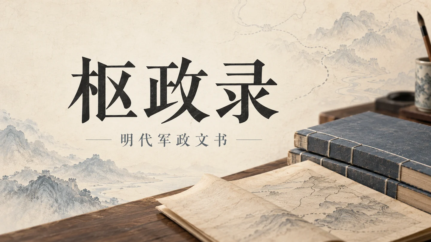 枢政录明代军政文献专题封面